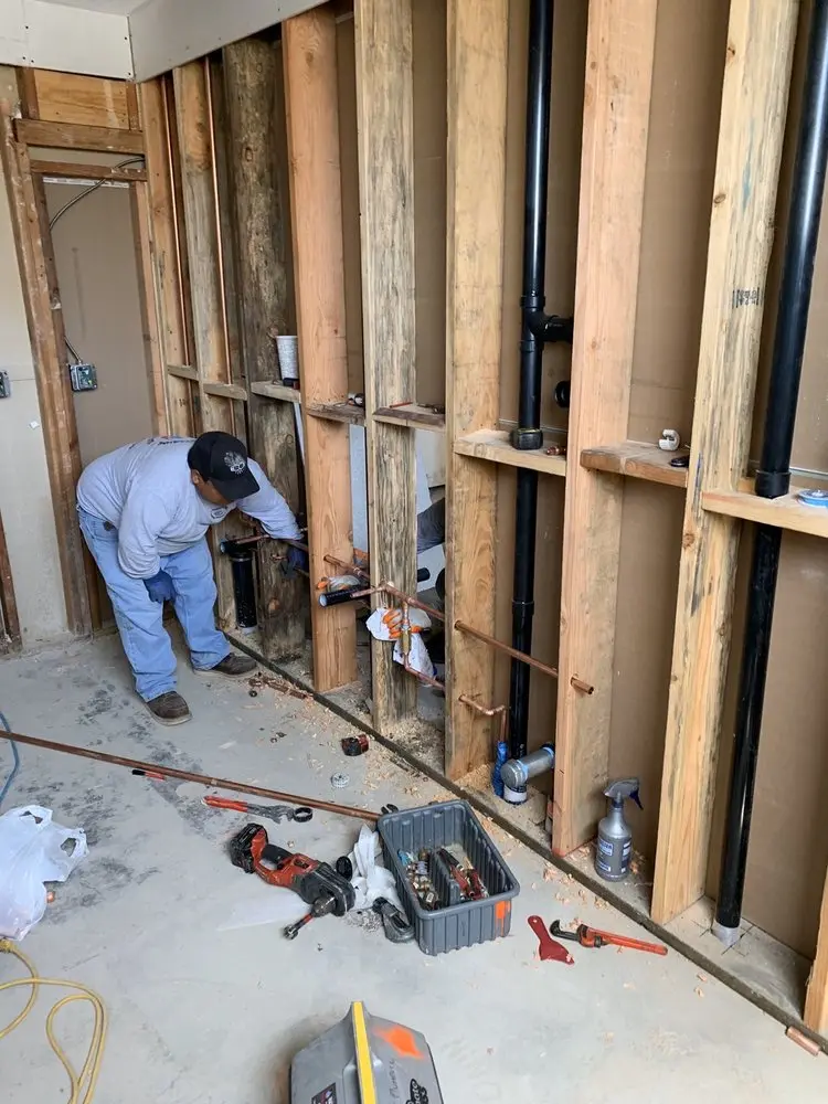 Commercial rough-in plumbing for Gas Line Repair in Shawan at Hunt Valley